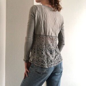 Lacey back long sleeve shirt